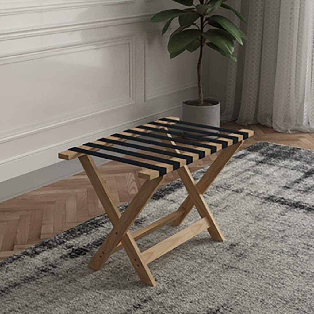 Porte bagages en bois amovible pour aménager une chambre d'hôtes chaleureuse