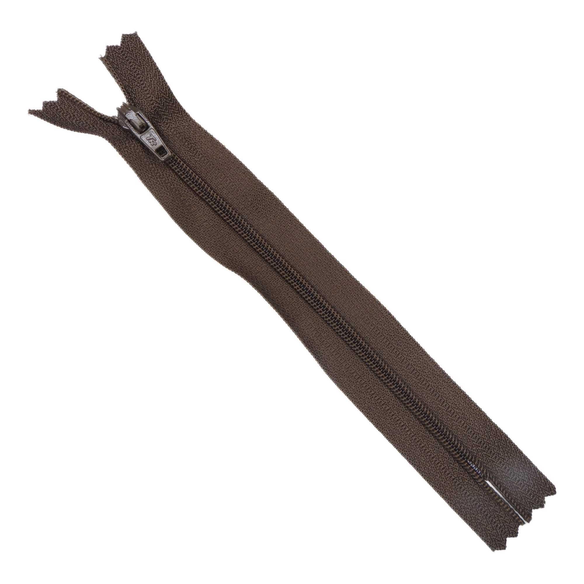 18cm 7 Inch Closed End Zip Nylon No3 Autolock 55 Colour Buy 1 Or 2 Zippers 456D, 0291 Dark Brown, 2 โ image 1