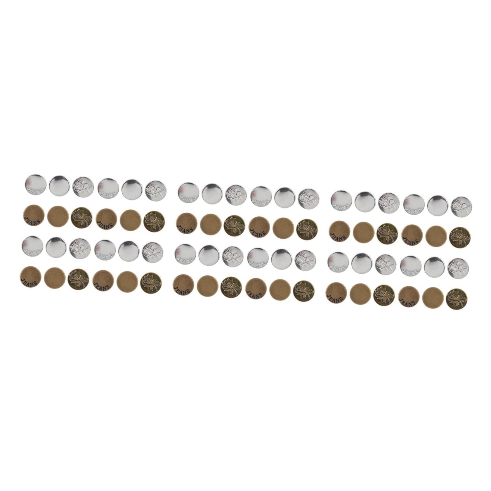 72piezas Botones Anti-deslizantes Para Jeans Extensores De Cintura Sin Clavos Botones Ajustables Para Pantalones y Faldas