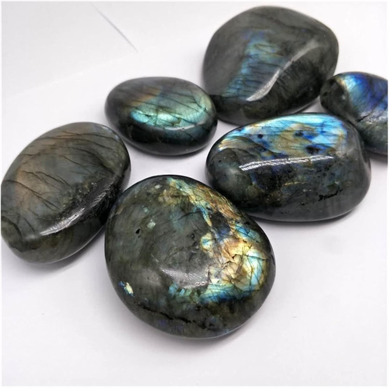 パワーストーン 天然石 ラブラドライト原石[T623-9733] 天然水晶の原石 天然水晶ラフナチュラル派手なラブラドライトクリスタル宝石ラフクォーツ手のひらサイズの家の装飾 (Color : Li