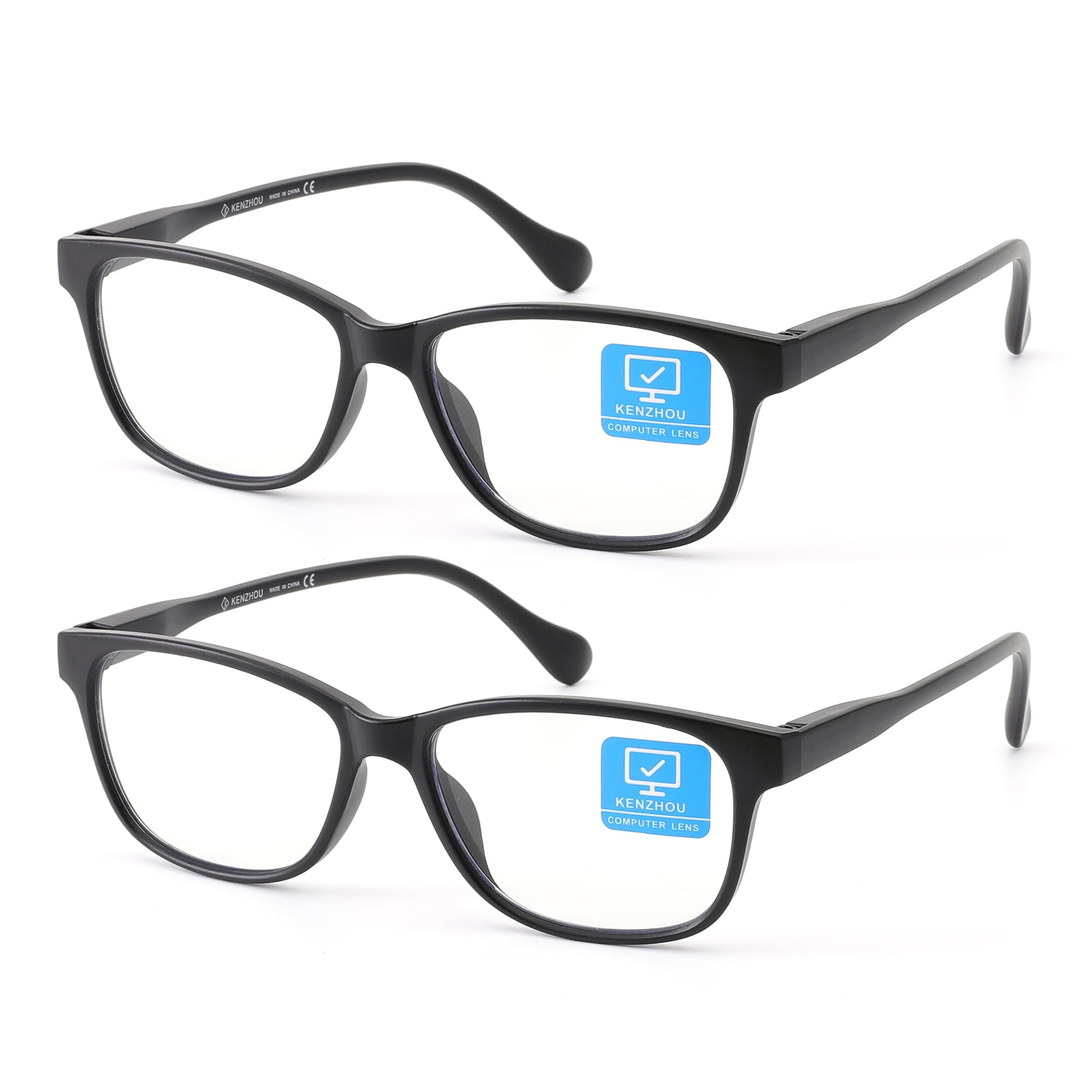Gafas de computadora con bloqueo de luz azul antifatiga ocular unisex (hombre/mujer) (negro mate)