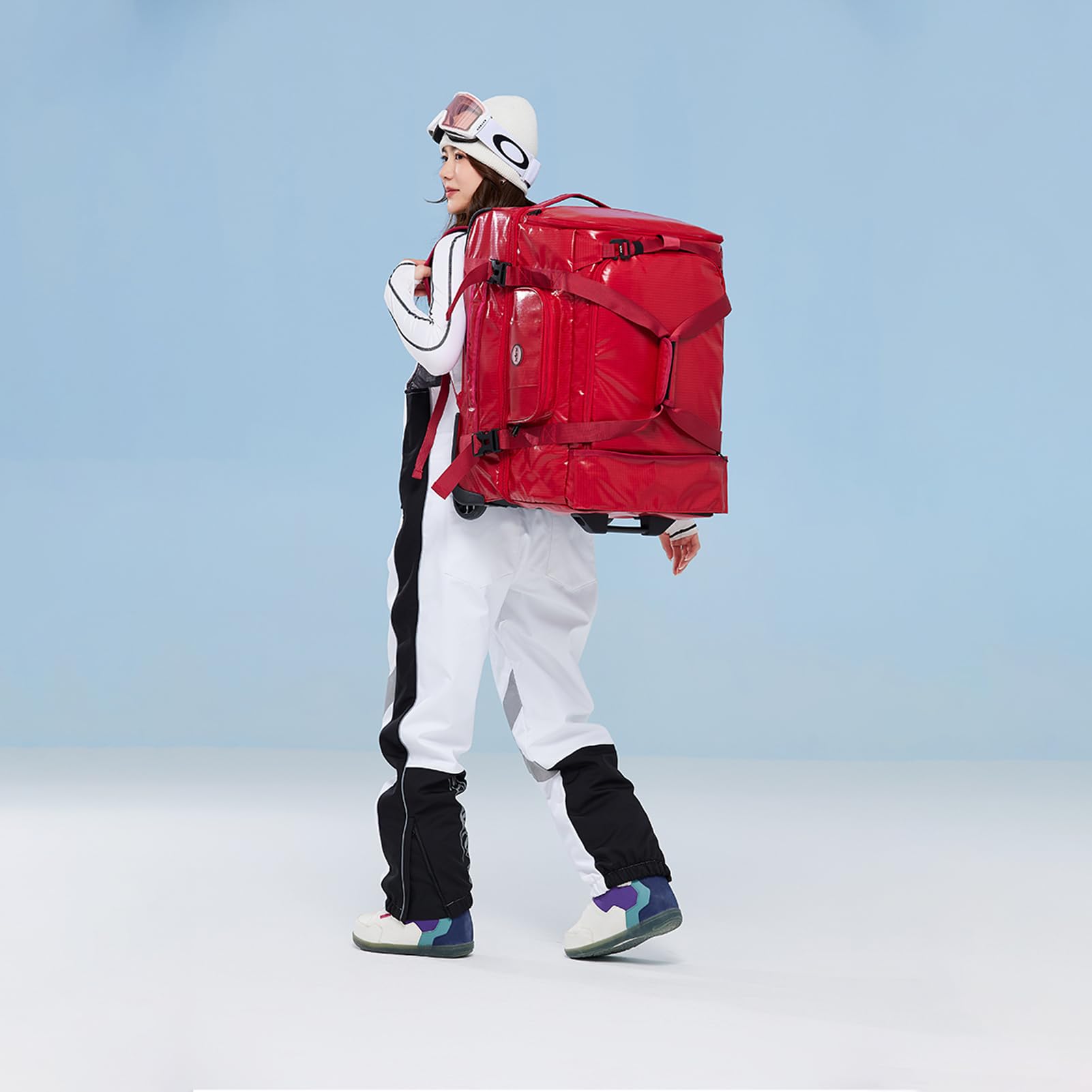 Walizka narciarska torba podróżna walizka na kółkach wodoodporny duży lekki miękki plecak snowboardowy torba sportowa z przegródkami na kółkach