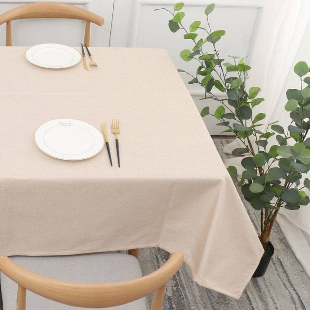 Nappe rectangulaire imperméable 100x160cm coton lin contre les taches