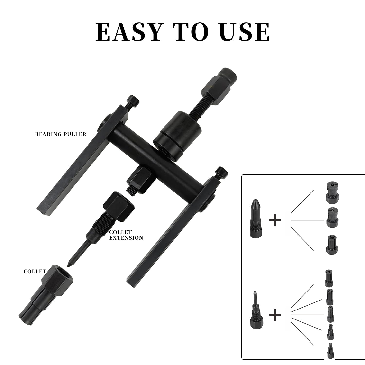 Ensemble d'extracteurs de roulements à trou borgne, 12 pièces, extracteur de roulements internes, outil de démontage de roulements de roue de moto, marteau coulissant, insert pilote, outil d'extract