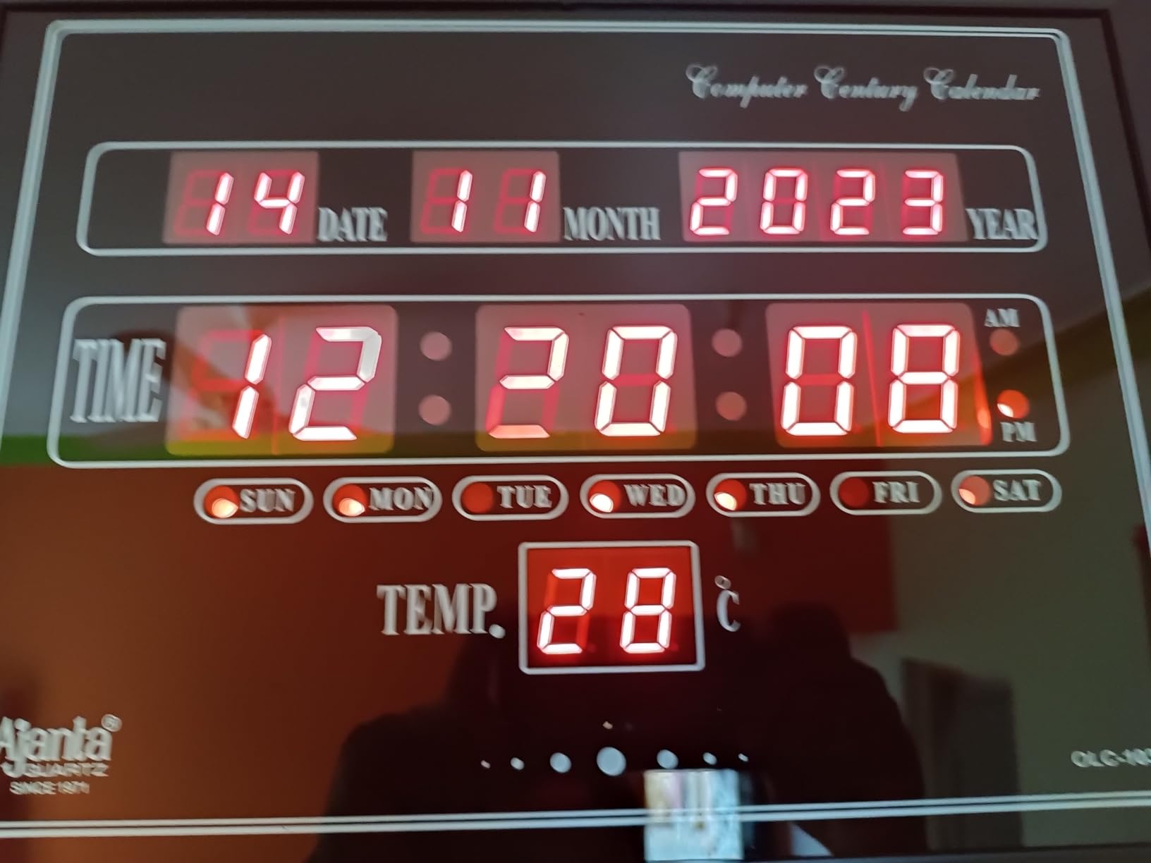 Buy Ajanta Quartz Abstract Plastic Digital LED Rectangle Wall Clock OLC