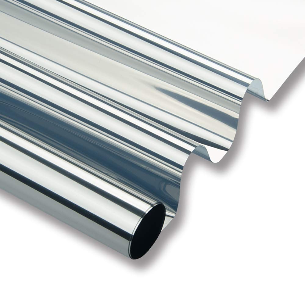 Window Privacy Film One Way Daytime Privacy self-Adhesive Heat Control 99% UV Blocking and Privacy Protection Cling Reflective Window Tint for Home and Office,17.7 Inch x 10 Feet