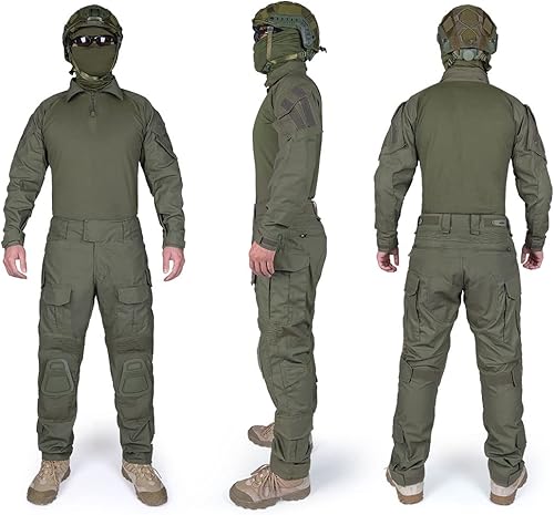 Miniatura 2 de IDOGEAR Conjunto de uniformes de combate G3 para hombre con rodilleras y coderas, ropa de camuflaje