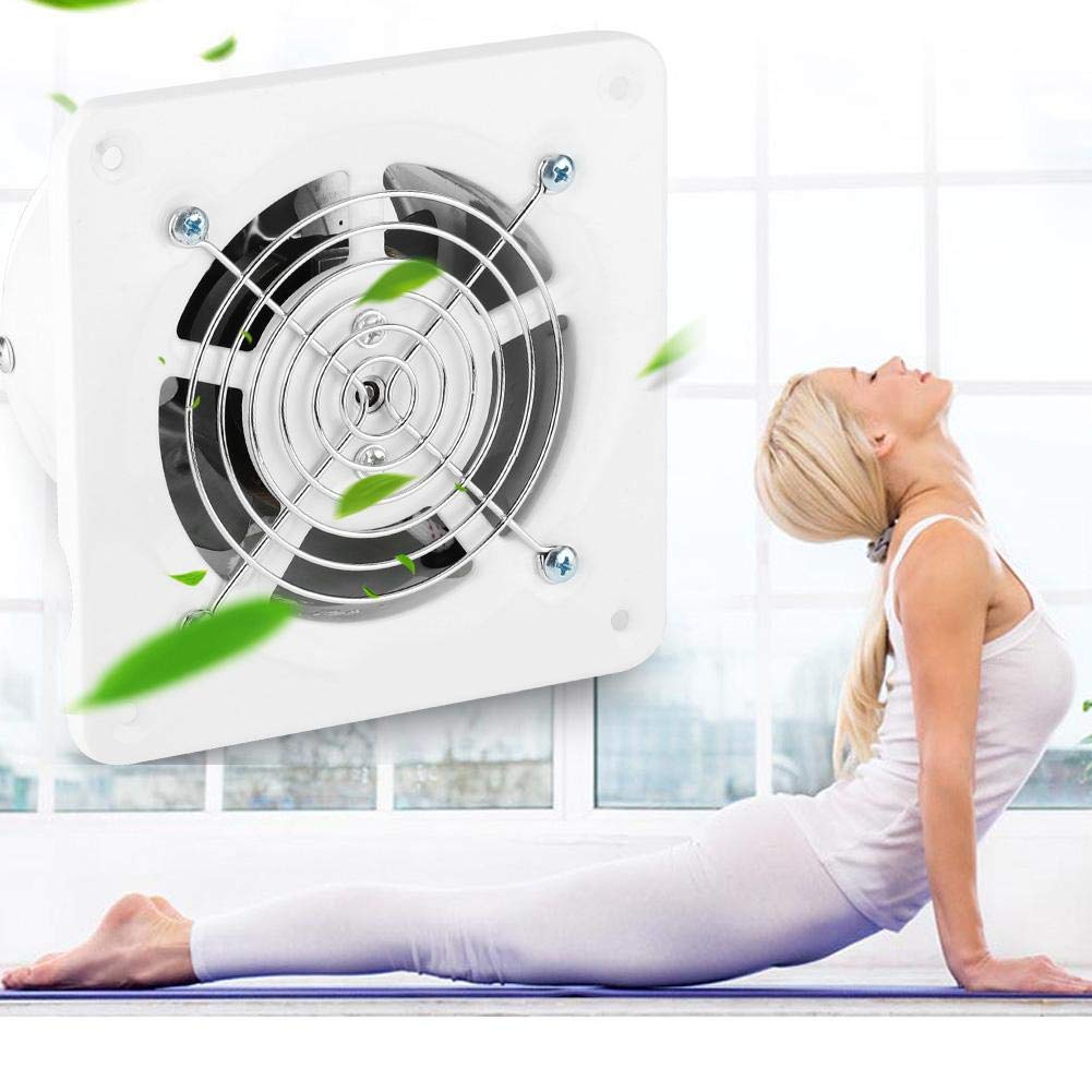 Ventilateur d'Extraction 4 Pouce Extracteur d'Air Ventilation Murale Silent pour Salle de Bain Garage Cuisine 25W Ventilo 200m³ / H Débit d'Air et 30~35 dBA(A)