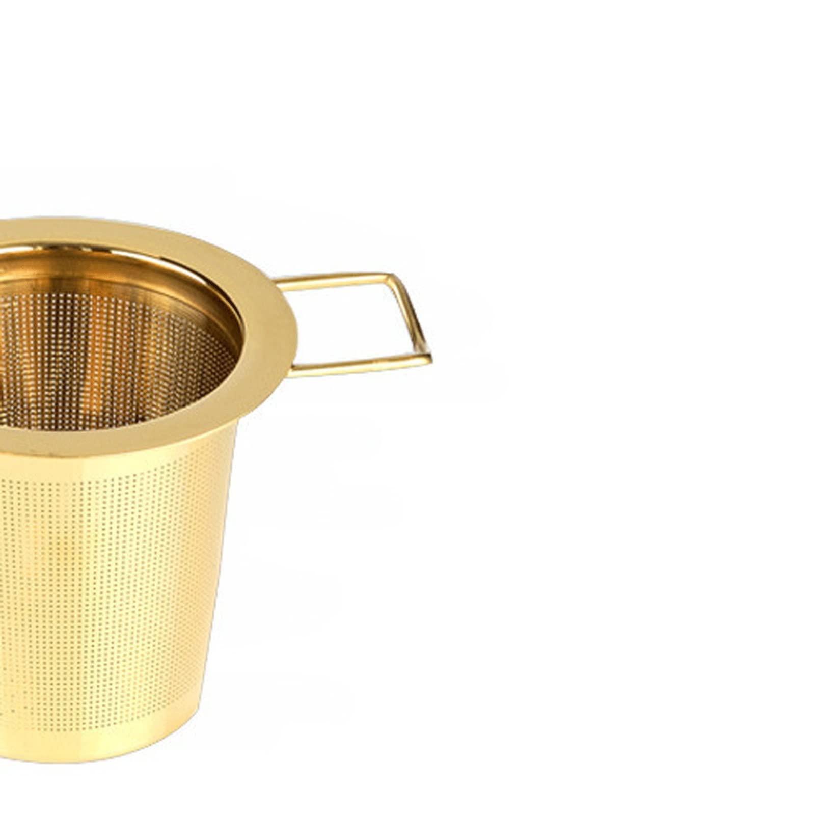 Filtro de té chapado en oro, acero inoxidable 304, filtro de té creativo, fácil de limpiar (dorado2)