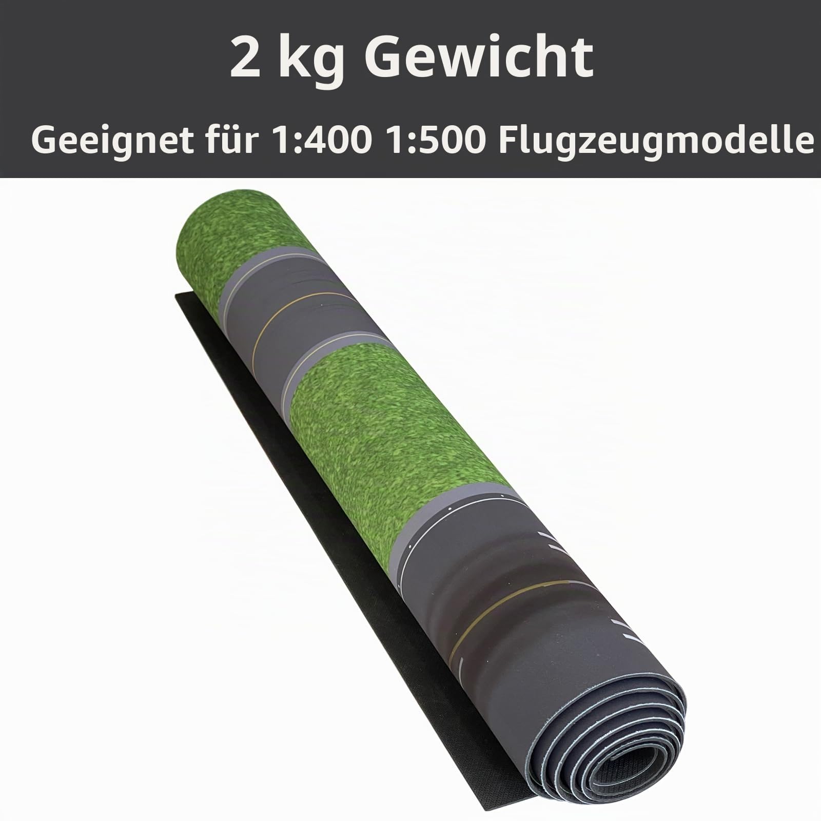 Gummi-Flughafen-Matte im Maßstab 1:400, repliziert eine realistische Flugzeug-Landebahn-Szene, große Flughafen-Matte zum Ausstellen und Sammeln
