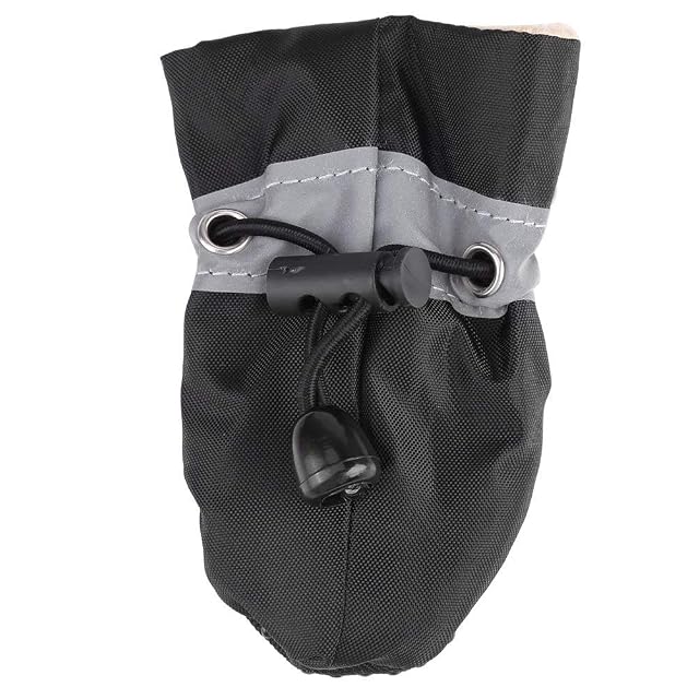 Foto 7 de 7 de 4pcs Zapatos Protectores de Pata Elástico Antideslizante Suela para Mascotas Botas Impermeable de Algodón…