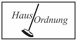 Indigos UG Aufkleber Hausordnung Hinweisschild für Gewerbe und Privat, 15x10 cm - selbstklebender Sicherheits Aufkleber für Tür oder Wand - Warnschild für Gebäude, Hotel, Büro, Firma