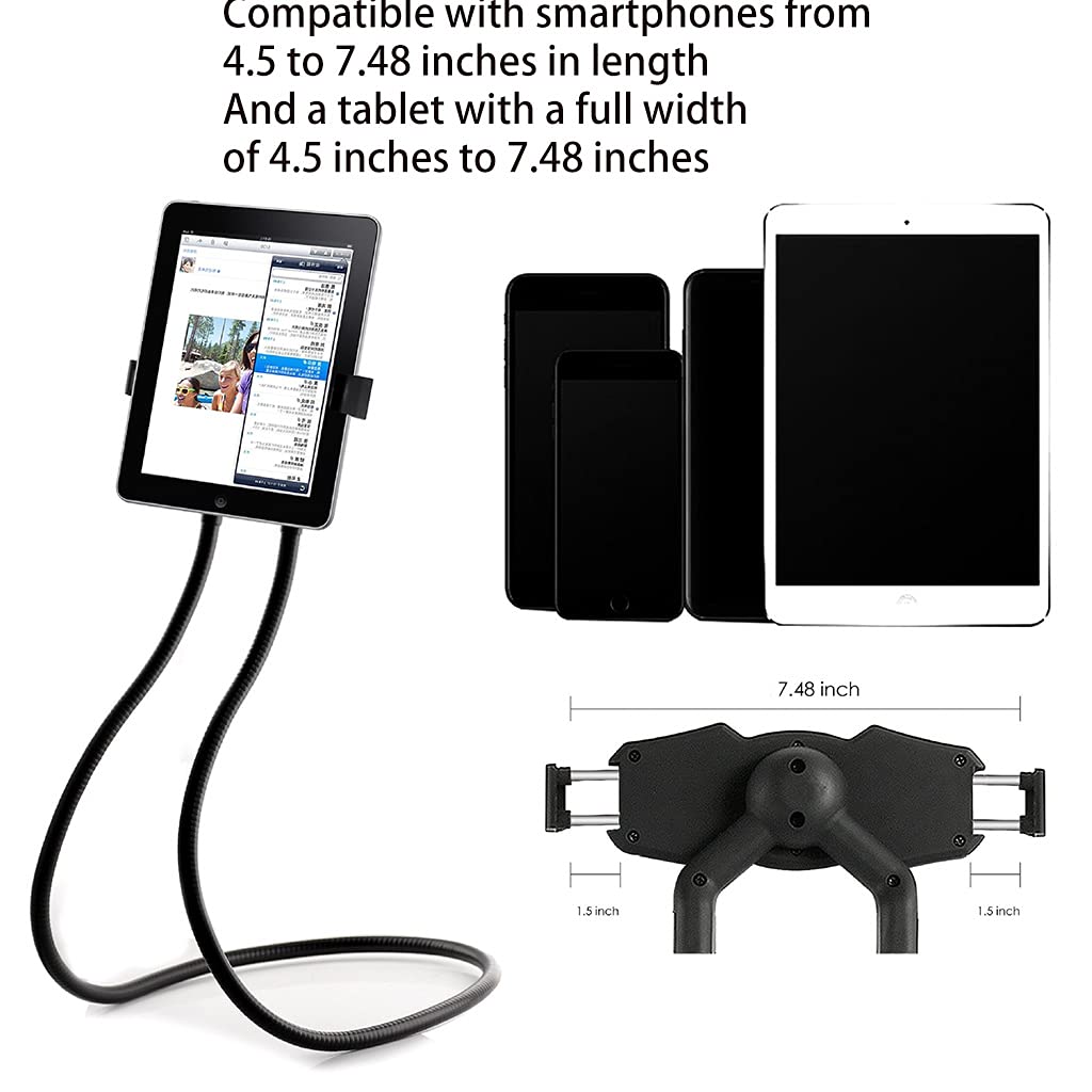 Mini support de téléphone portable flexible et stable, bras long col de cygne idéal pour la famille, les amis ou les amoureux