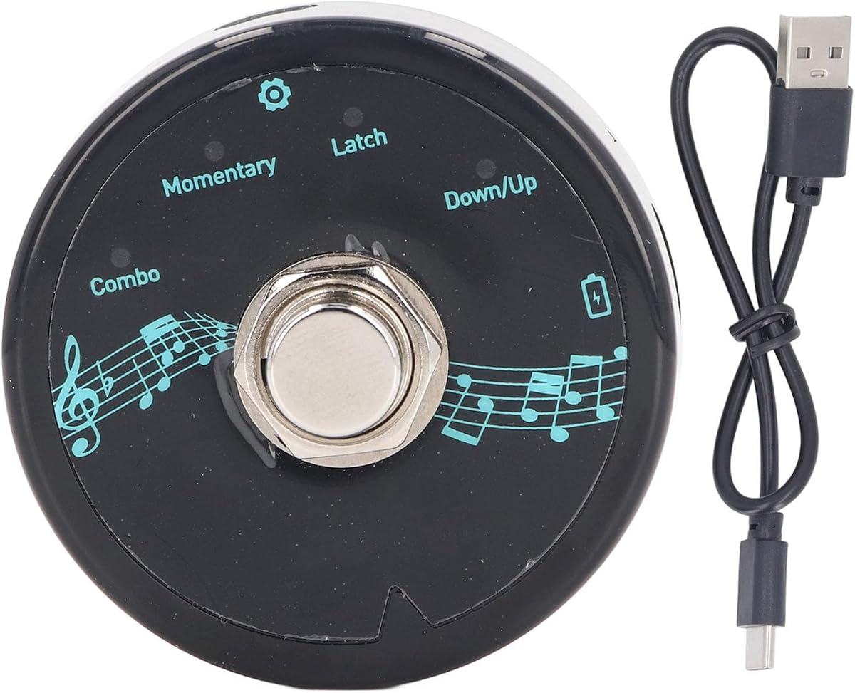 Controlador de pedal MIDI BT 5.1 con conexión directa USB para iOS y macOS Pedalera profesional para guitarristas, control DAW, presentaciones en vivo, grabación de estudio