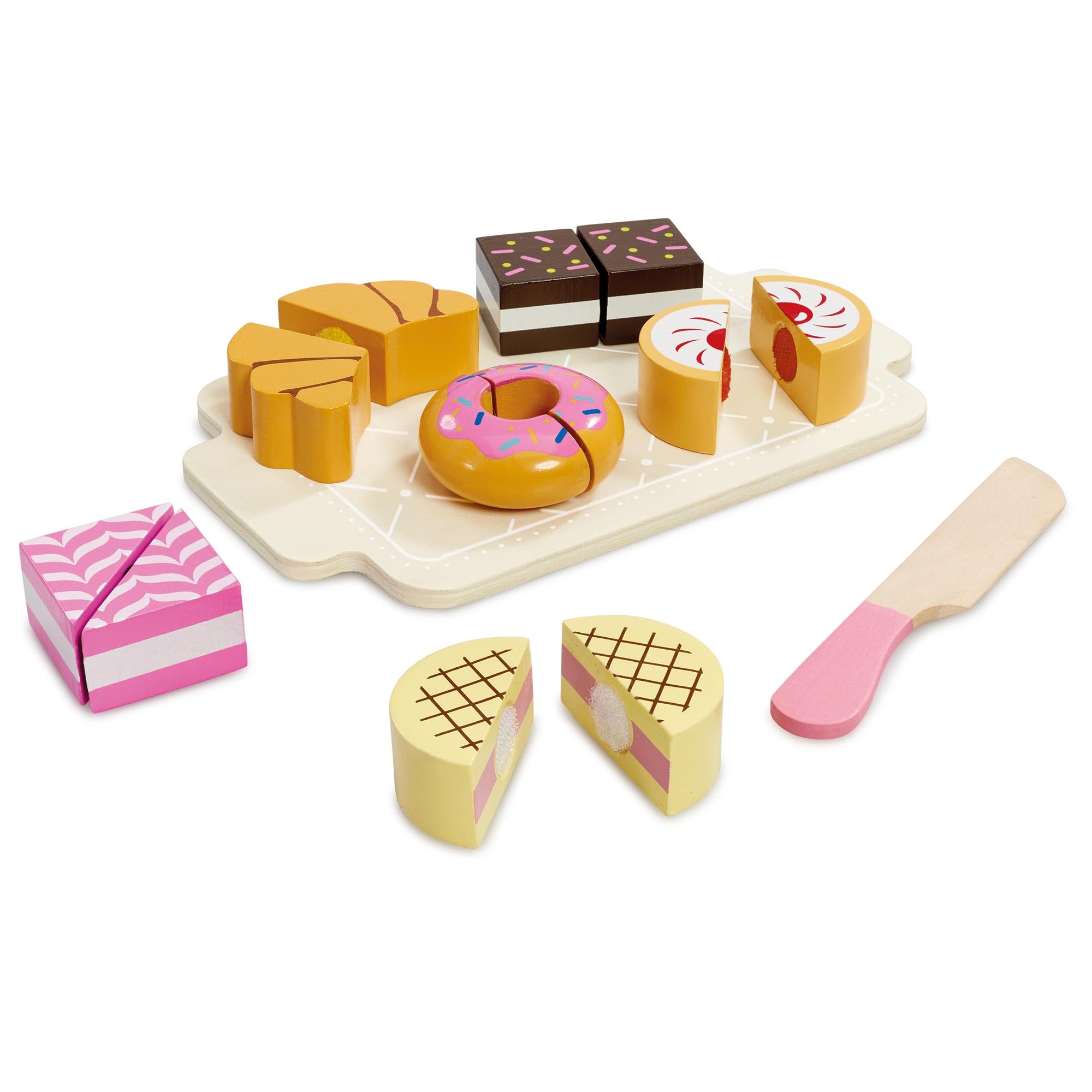 IPlay, ILearn Wooden Play Food Toy, Kids Wood Cutting Magnetic Fruit