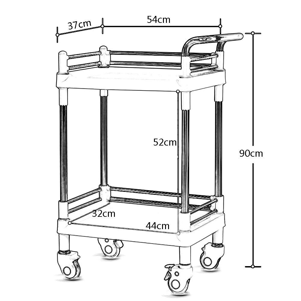 Carrelli Mobili, Carrello per Uso Domestico Carrello Medico 2-Livello Carrello Medico/Salone Di Bellezza Carrello Dell'Attrezzatura Dell'Attrezzatura, Carrello Di Utilità con la Maniglia pe