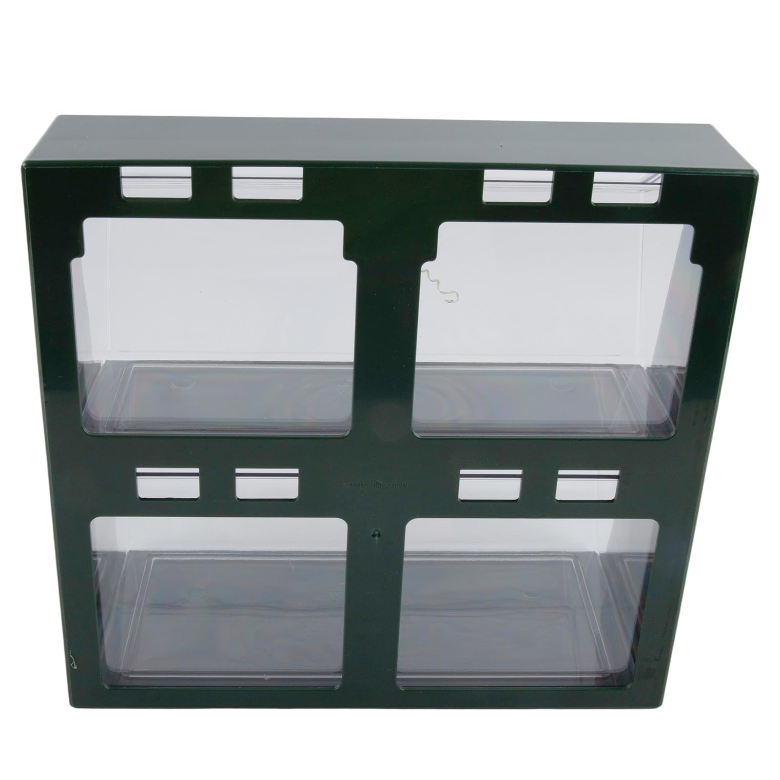 Dwuwarstwowa torebka na herbatę pudełko na biurko herbata Sto stolik kawowy uchwyt plastikowy 14 x 13 x 14 cm / 27 x 18 x 25 cm zielony lub biały idealny do domu i biura