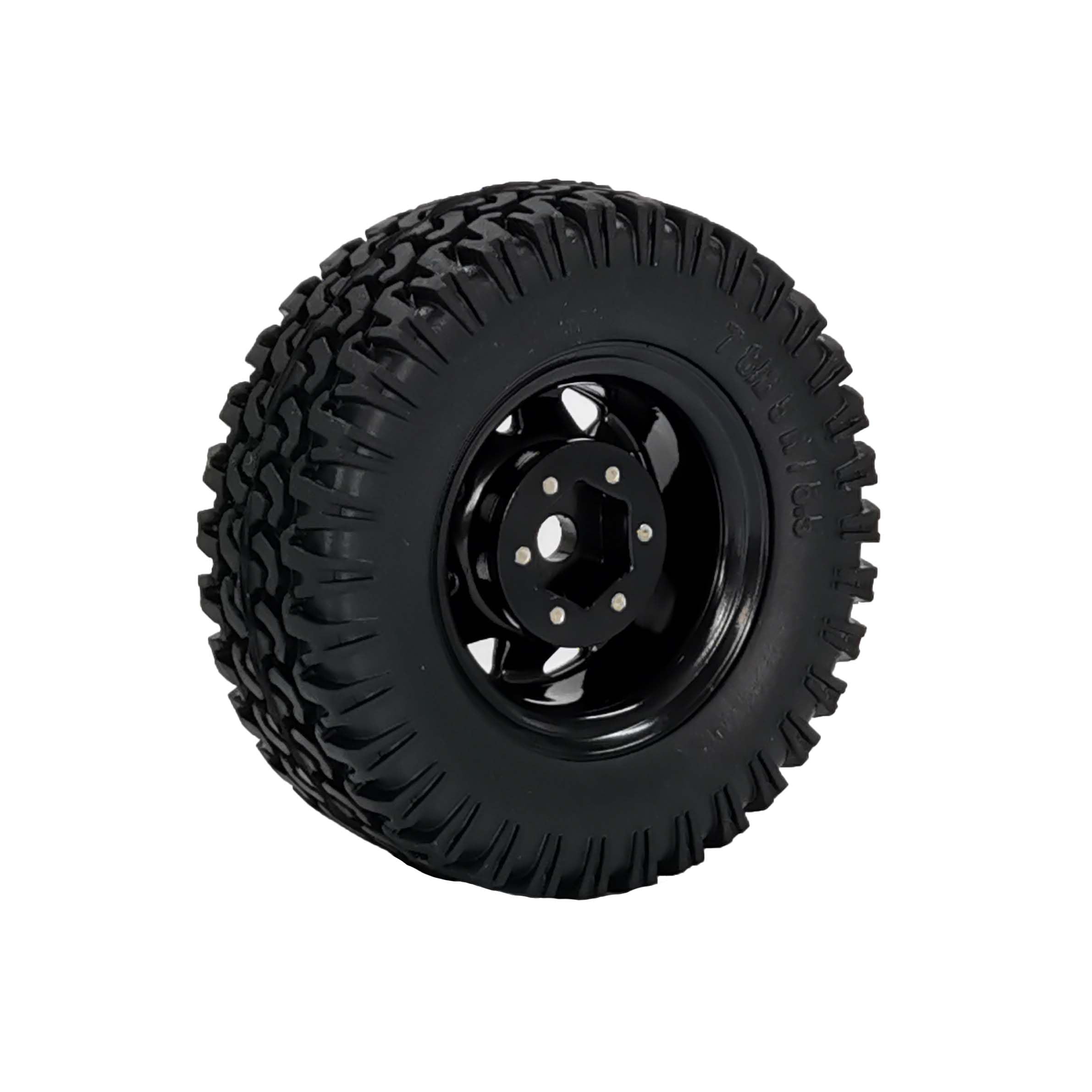 KEEDA Neumáticos RC de 1,55 pulgadas y llantas de aleación Beadlock para 1:10 RC Crawler Auto Tamiya CC01 CC02 LC70 MST JIMNY AX90069 D90 (A Negro), K-1.55 TYRESET
