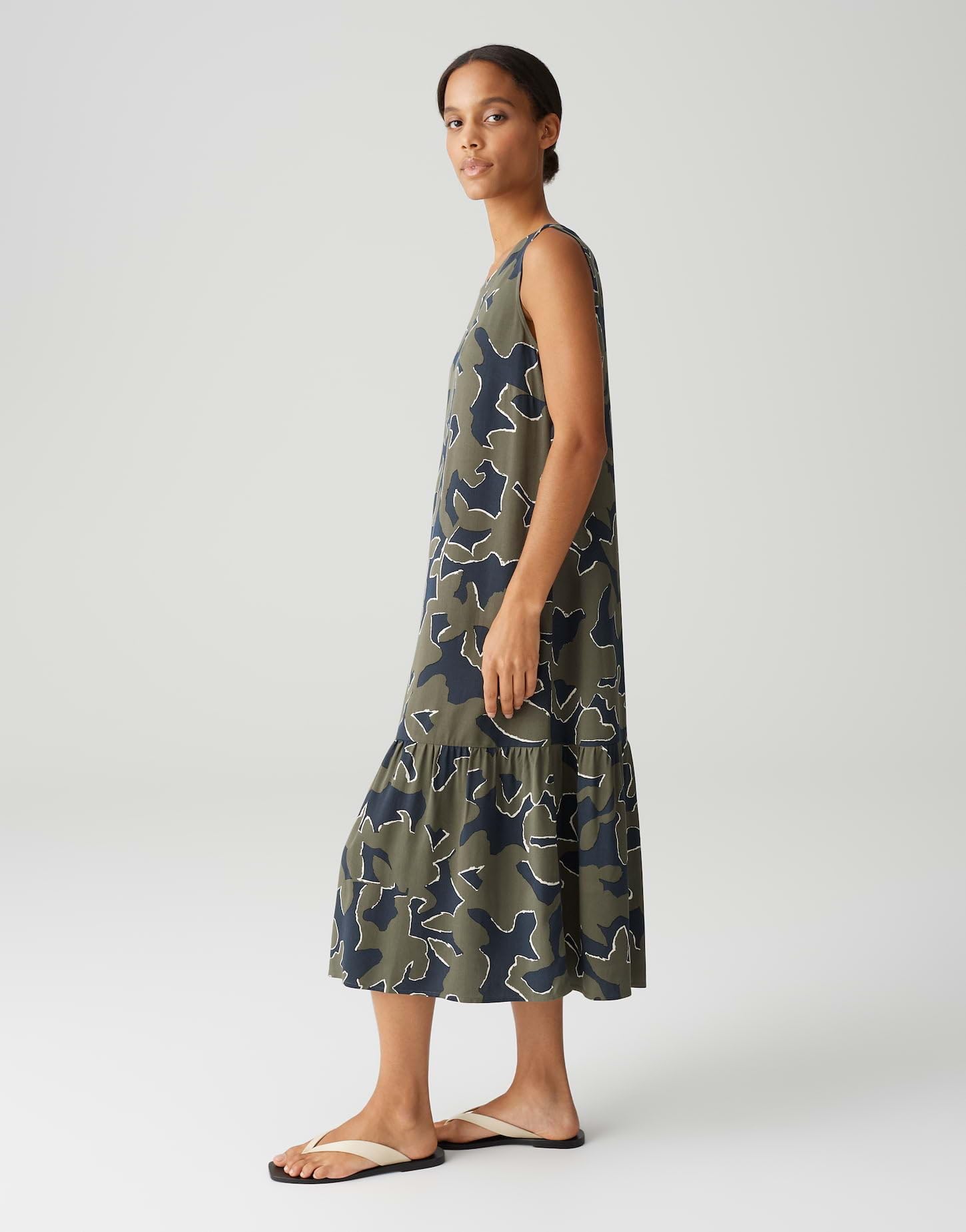 OPUS Damen Midikleid | Trägerkleid WICY Wildflower mit abstraktem Print