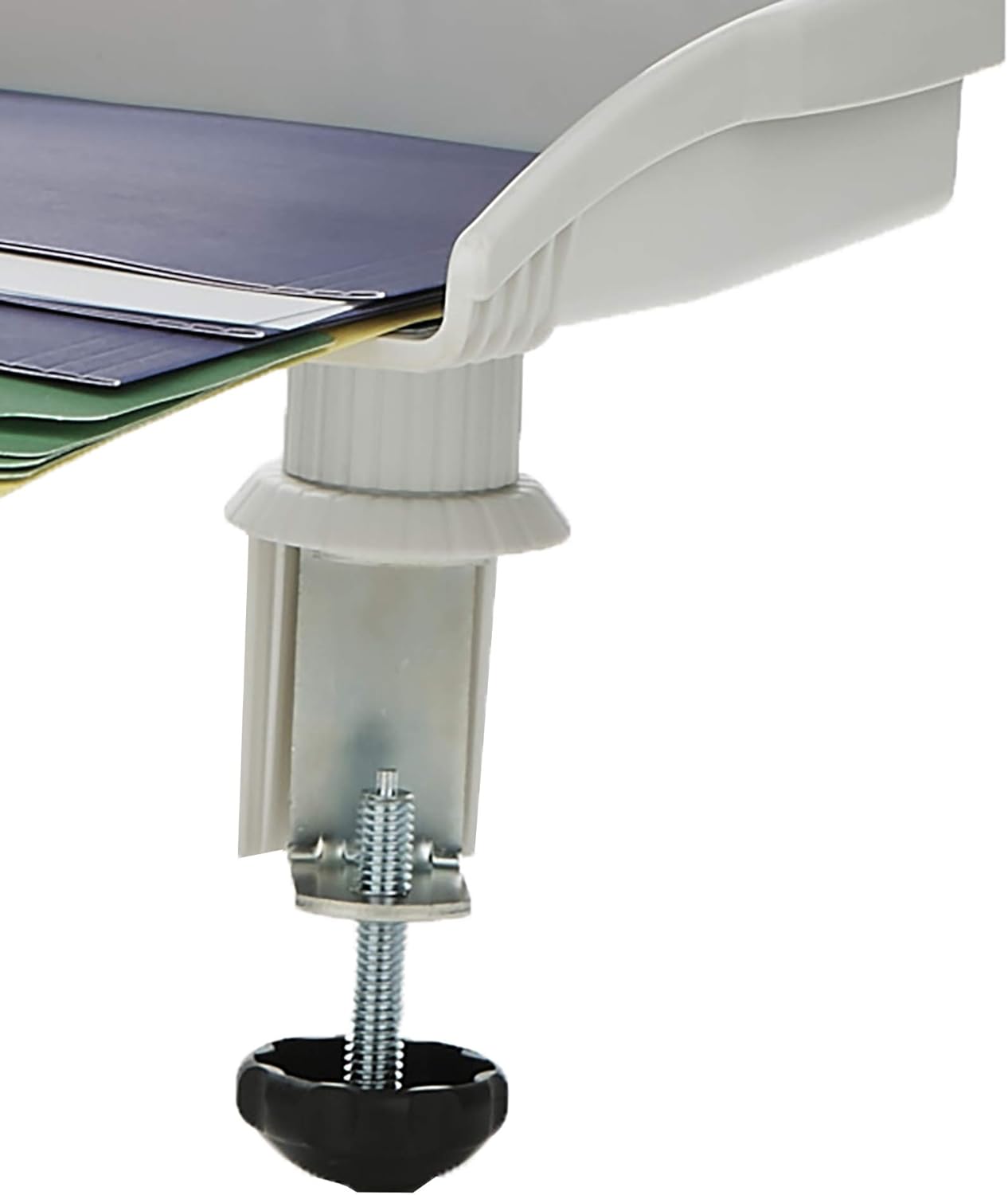 Mind Reader PHOTRAY-WHT Ergo-Comfort Adjustable, 1 Layer Tray, Telephone Stand, Desktop Organizer, White Clamp On : Office Products