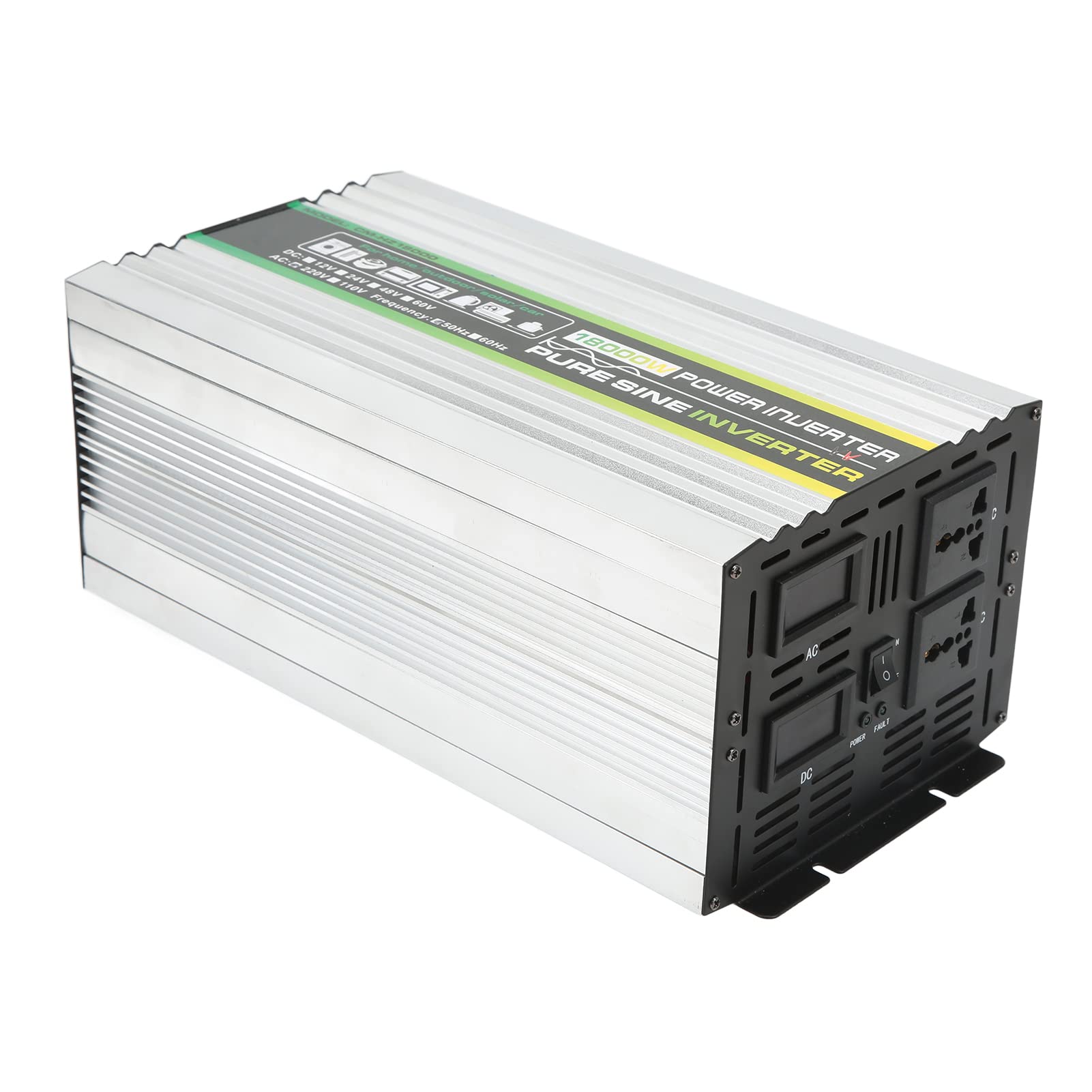 Changor Inverter a Onda Sinusoidale Pura da 3000 W con Doppio Display LED per e Yacht da Esterno Uscita 220 V, Controllo Intelligente della Temperatura, Protezione di Sicurezza Multipla (DC48V)