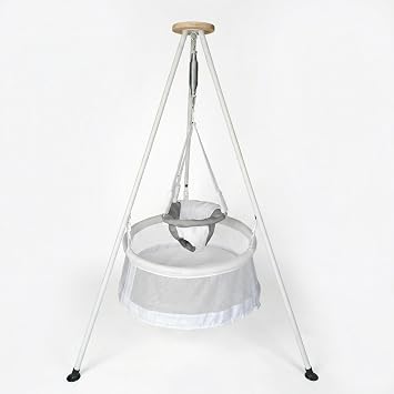 Portable cradle and swing, with soothing rocking motion, multifunctional baby trampoline cradle, suitable for infants aged 0-12 months, ideal for lying and sitting on baby crib, cradle bed and swing,