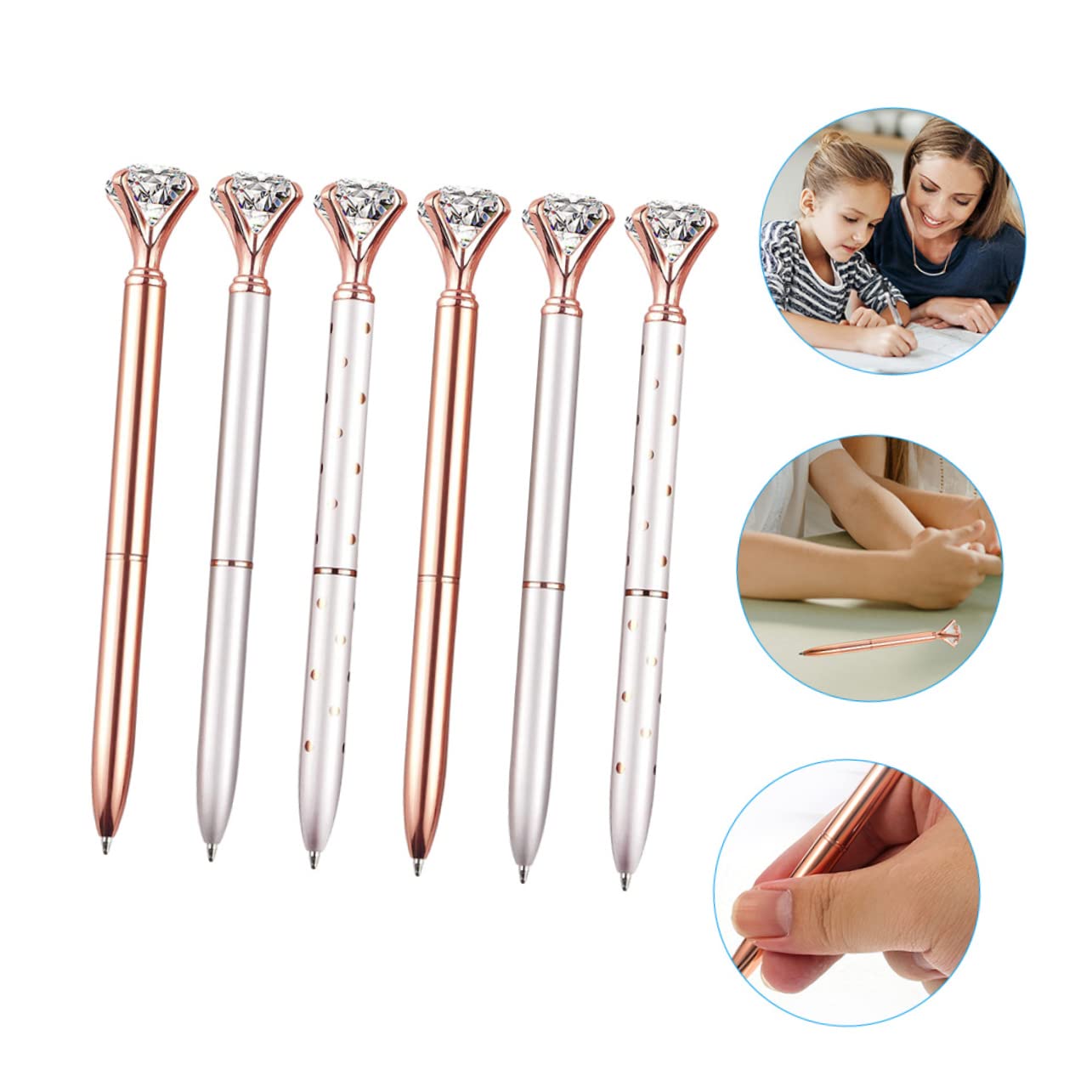 Lurrose 24stücke Kugelschreiber Mit Diamantform Ergonomische Multifunktionale Metallstifte Für Schule Und Büro Kreative Schreibgeräte Für Und Bastelprojekte