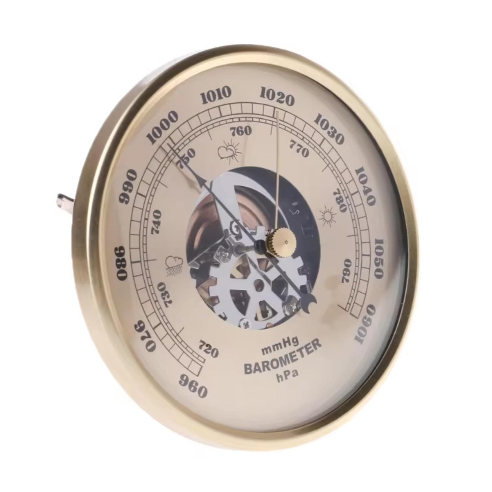 Barometr, barometr wewnętrzny, barometry do ściany domu, metalowa analogowa stacja pogodowa, barometr wybierania 108 mm, barometr pogodowy, do domu, wewnątrz, na taras, do biura, dekoracja ścienna