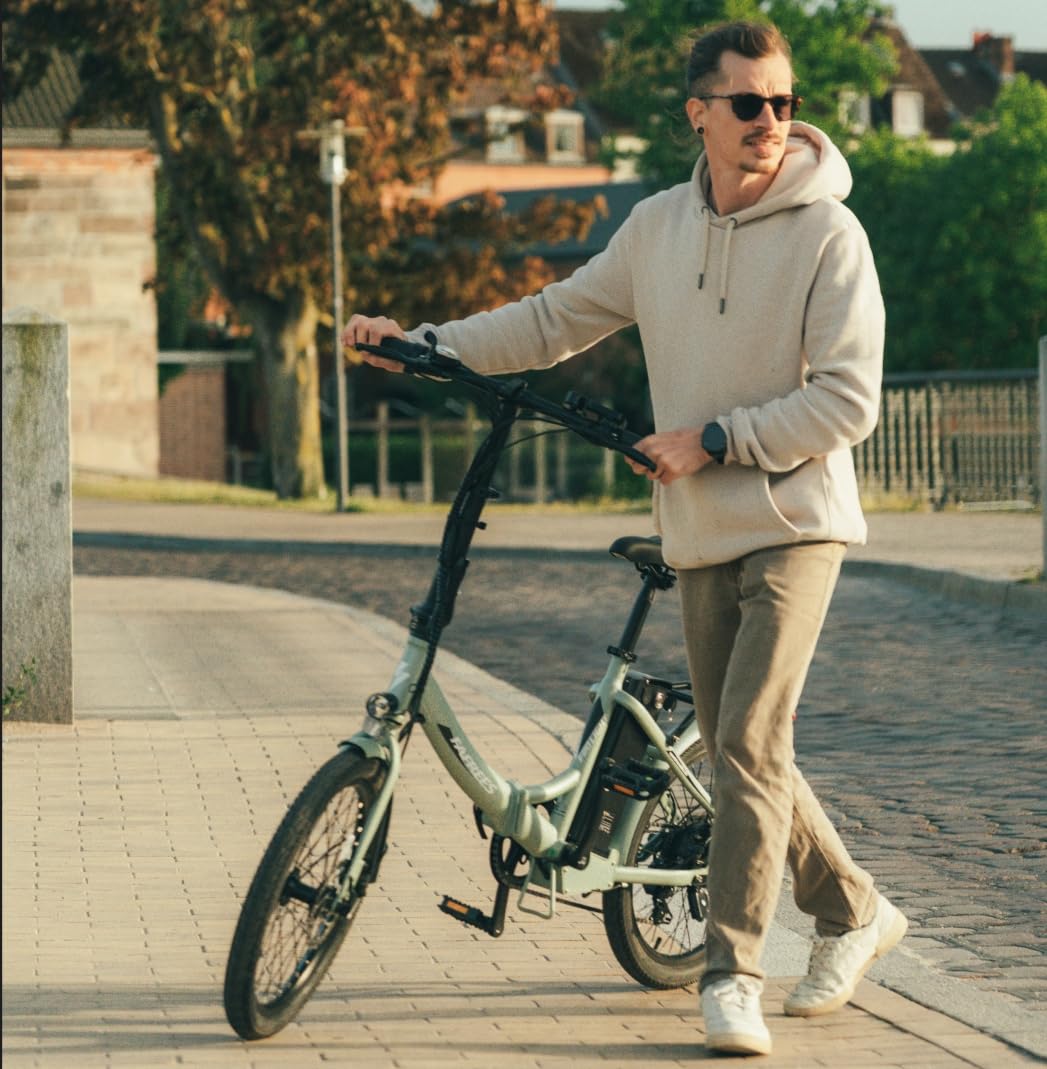 Fafrees E-Bike Klapprad 20 Zoll, Elektrofahrrad Ebike Herren 36V 16.75Ah Akku, E-Fahrrad Damen 250W, Pedelec 25km/h, Reichweite bis zu 130 km, F20 Light