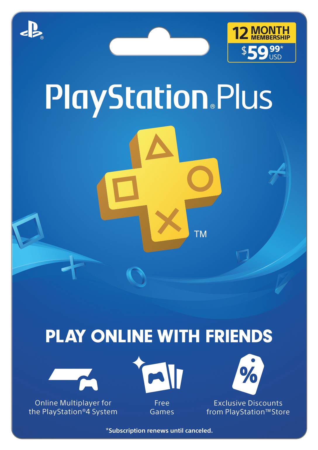 Sony PlayStation Plus 12 Month Subscription Gift Card