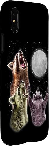 Miniatura 9 de Funda para iPhone 13 3 Raccoon Moon aullando divertido mapache animal amante zoólogo