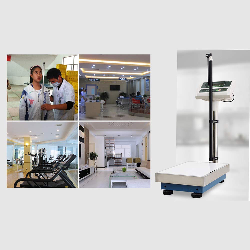 Bilancia professionale per medico, bilancia elettronica per altezza e peso, bilancia digitale di precisione, display a LED, misurazione accurata 72-190 cm/peso 300 kg (200 kg 30 * 40 * 70 cm) (300