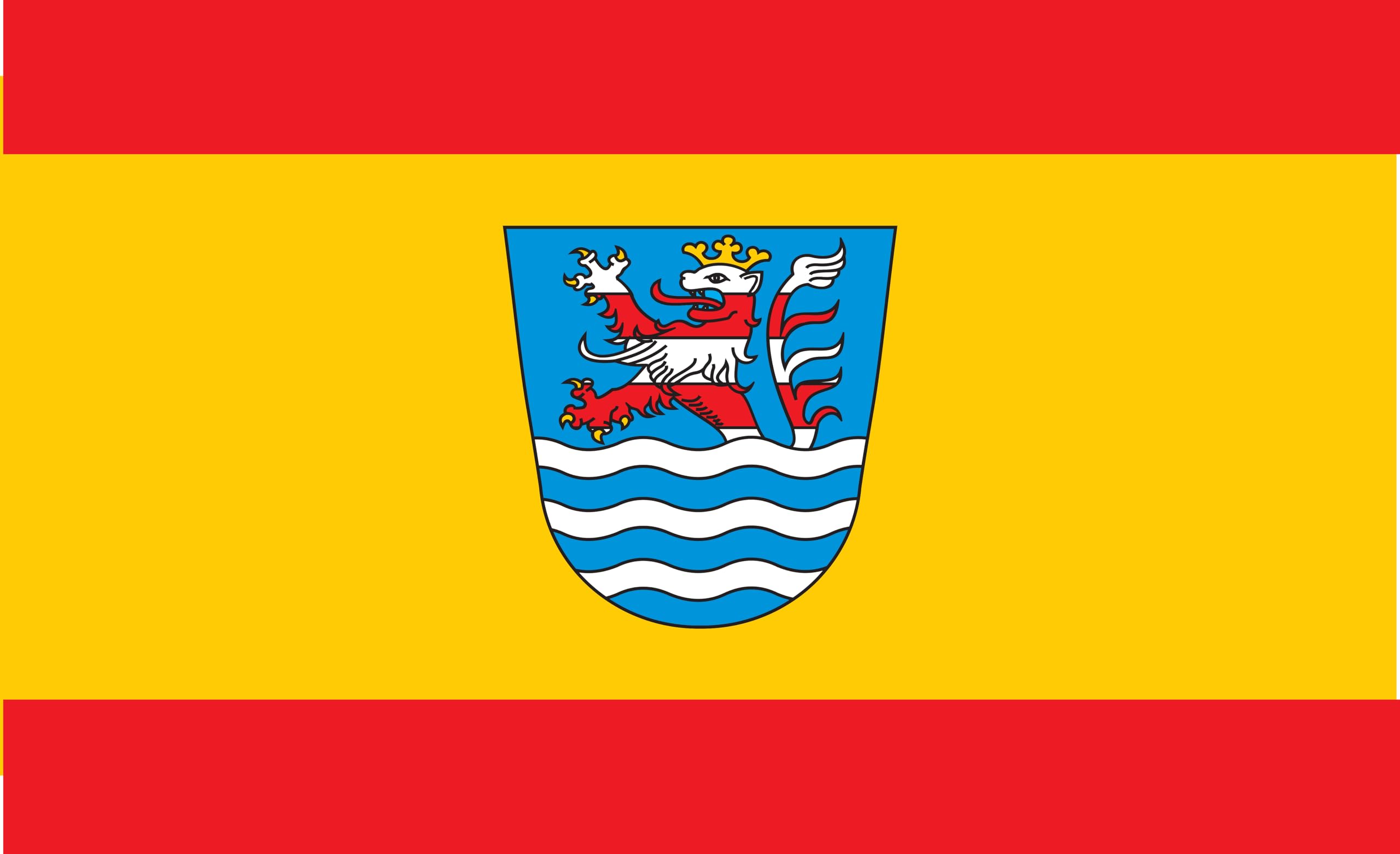 Drapeau marin de Hesse Schwalm Eder 90 x 60 cm anti-effilochage