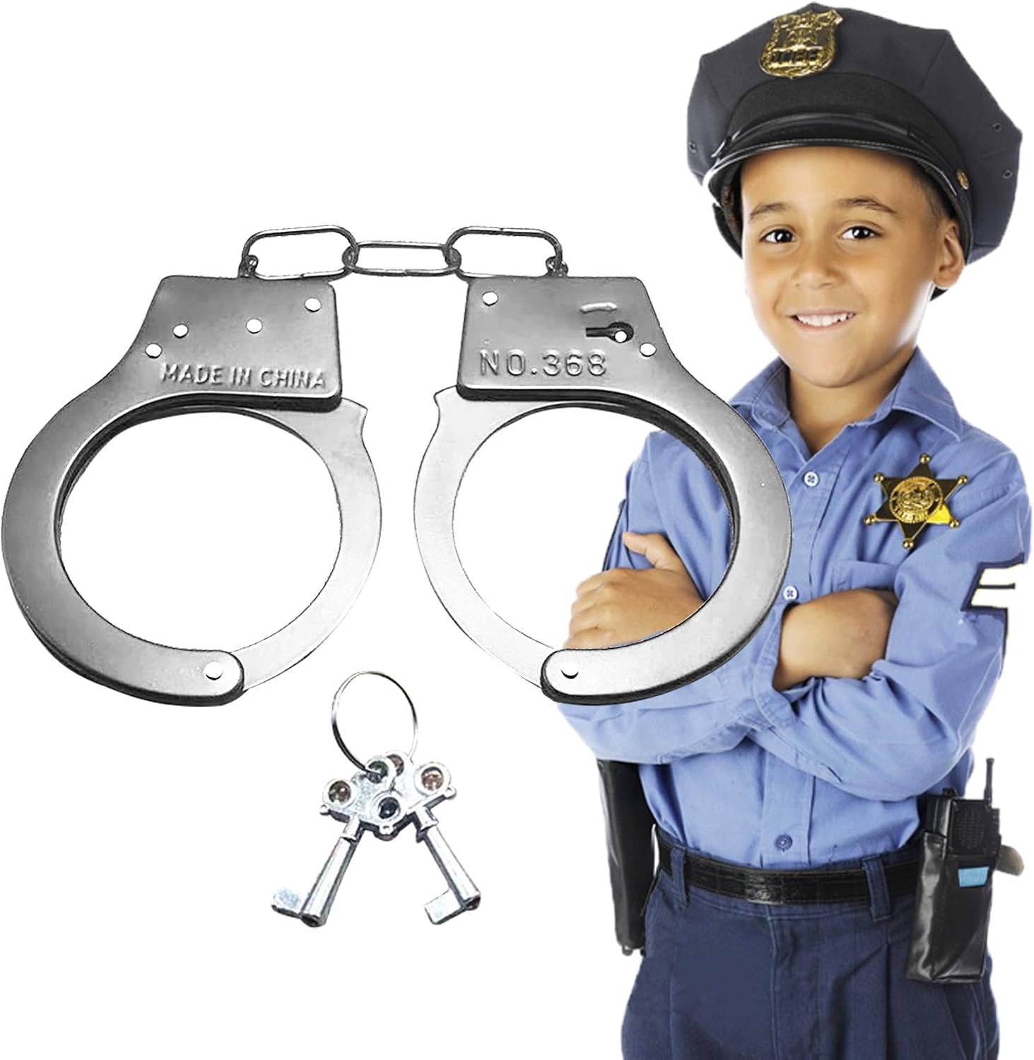 Handcuffs Children's 2 Handcuffs Police Toy Handcuffs Kids Metal