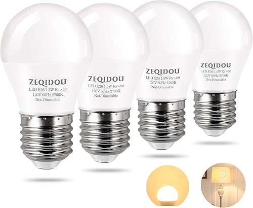 Miniatura 8 de Bombillas LED equivalentes a 3 W, 25 bombillas de 30 W, A15 25 W, blanco suave, 2700 K, ahorro de energía, bombillas LED de bajo vatio, bombillas
