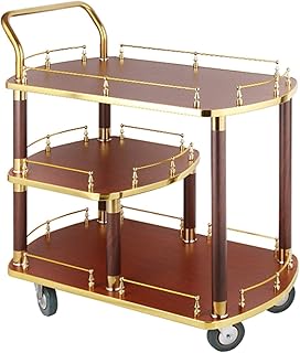 Tea Serving Bar Trolley Bar Trolley on Wheels Catering Trolley Trolley with Wheels Service Trolley Trolley with Wheels Easy to Assemble