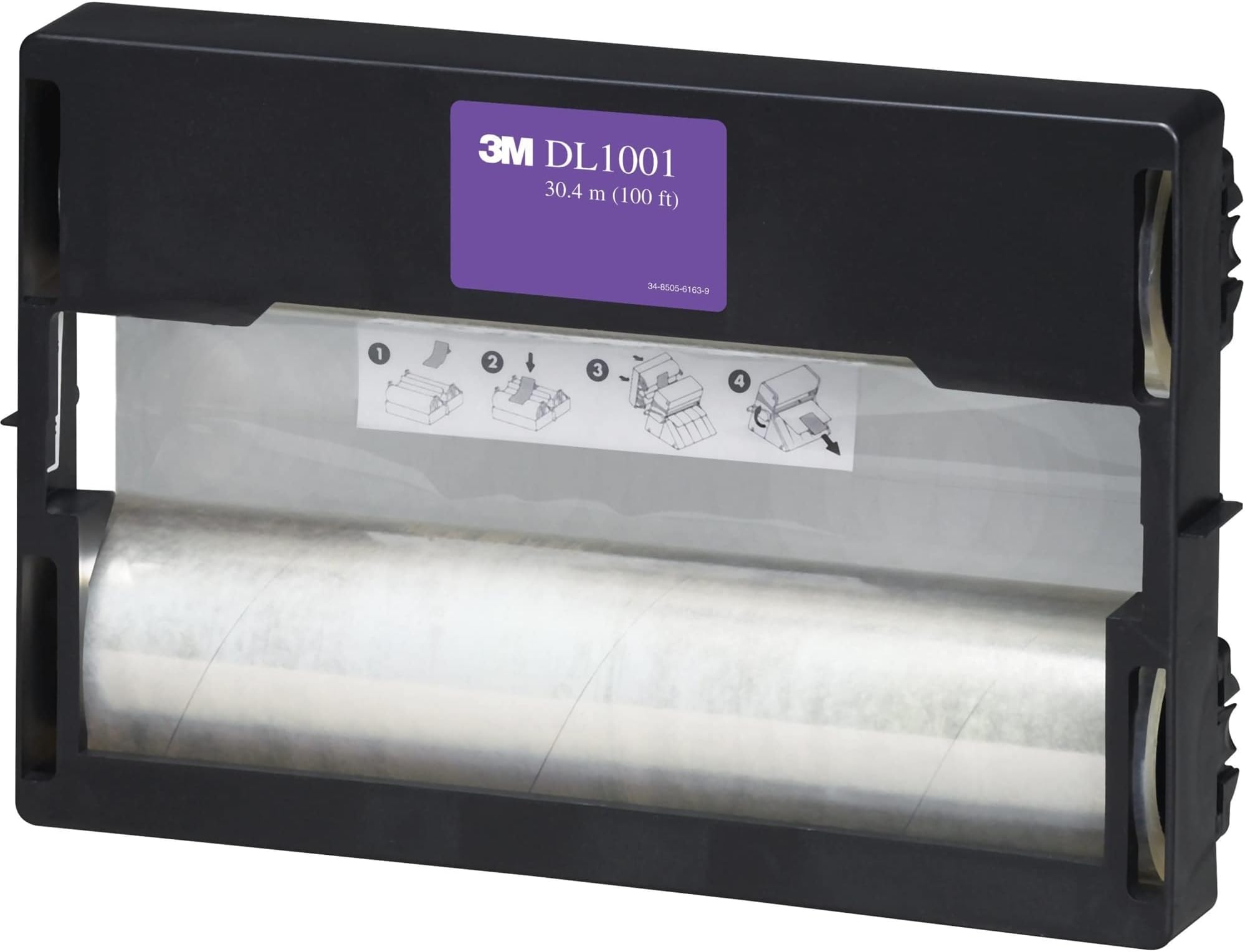 3M Dual Laminate Refill, 12 Inches x 100 Feet Roll, Heat-Free Laminating (DL1001) Clear