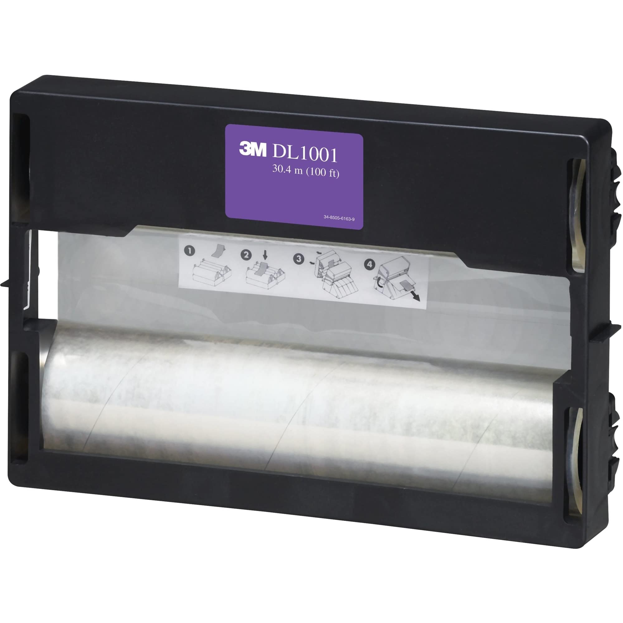 3M Dual Laminate Refill, 12 Inches x 100 Feet Roll, Heat-Free Laminating (DL1001) Clear