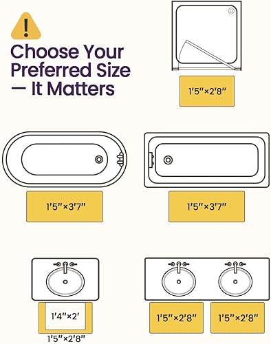 Miniatura 2 de DEXI Alfombra de baño súper absorbente, ultrafina, de perfil bajo, antideslizante, de secado rápido, lavable para fregadero, ducha, inodoro, 17 x 32