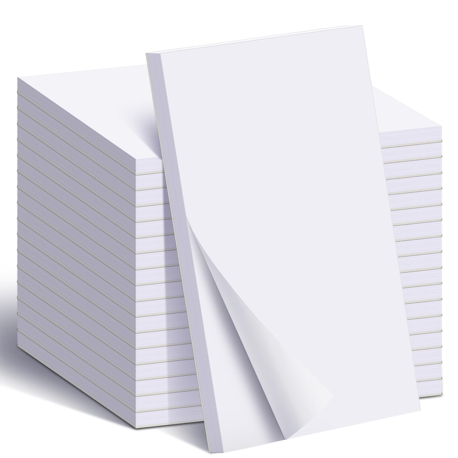 Eaasty 18 Pcs Blank Memo Pads 5.5 x 8.5 Inches, Unlined 50 Sheets Each