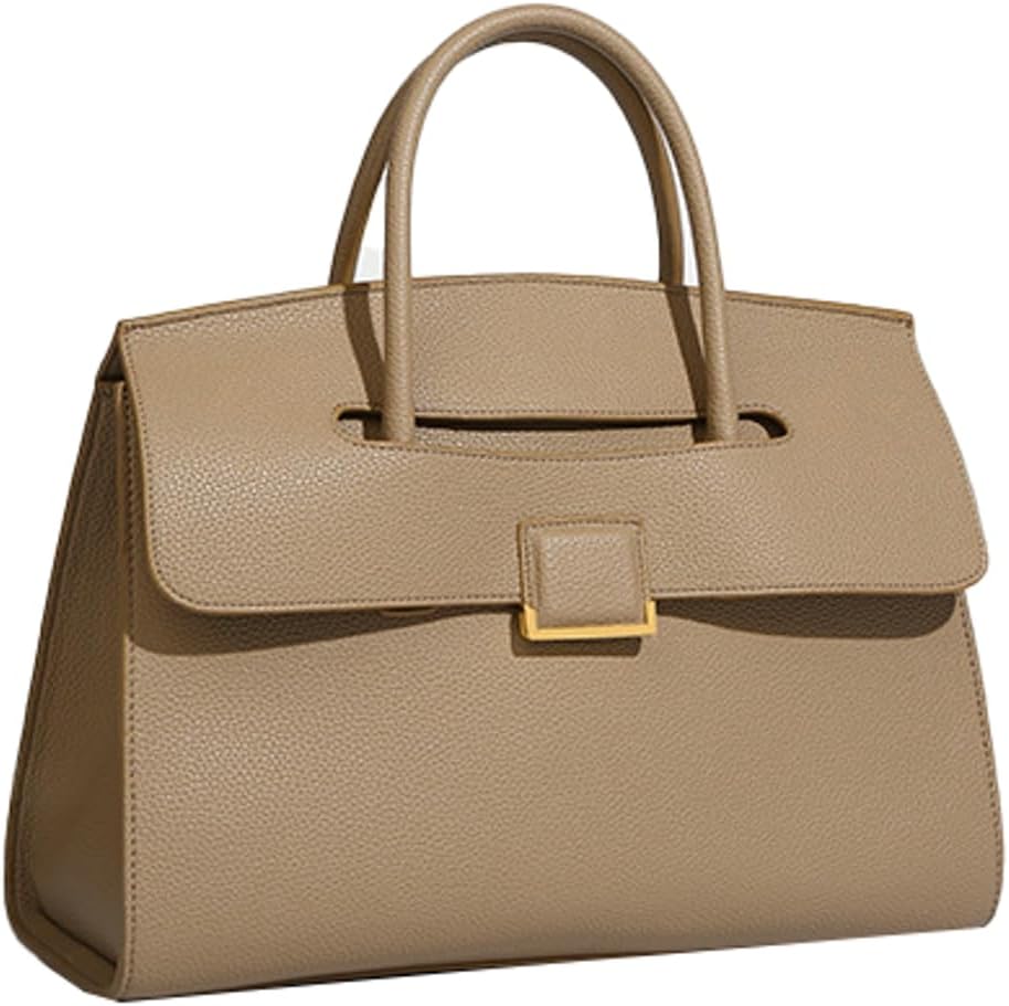 Womens Fashion Tote Bag Large Vegan Leather Handbag Vintage Shoulder Purse Ladies Working Satchels Briefcase