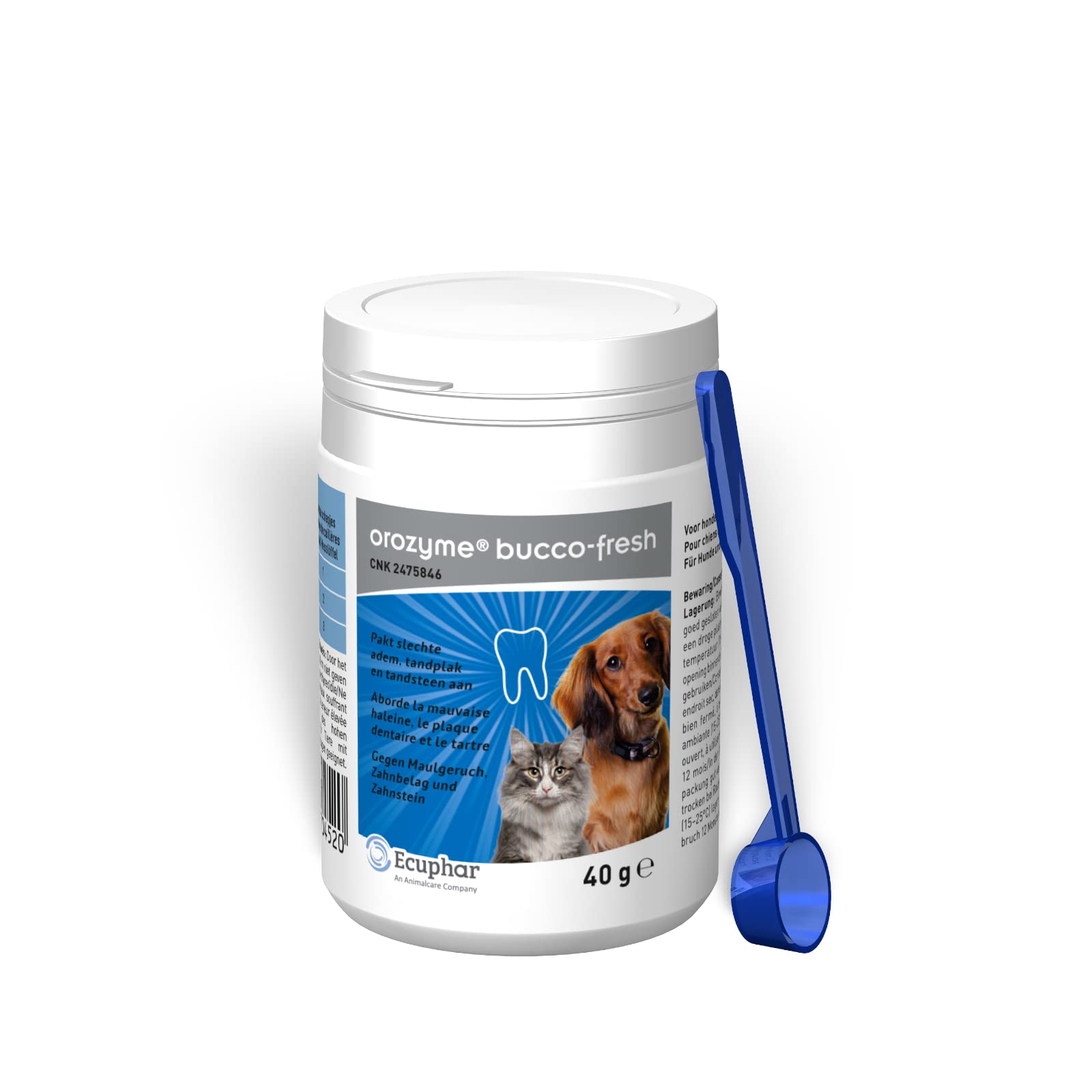 Bucco-Fresh Plaque Off | Paquete doble | 2 x 40 g | Complemento alimenticio para perros y gatos | Se puede utilizar para apoyar el cuidado dental y la higiene bucal