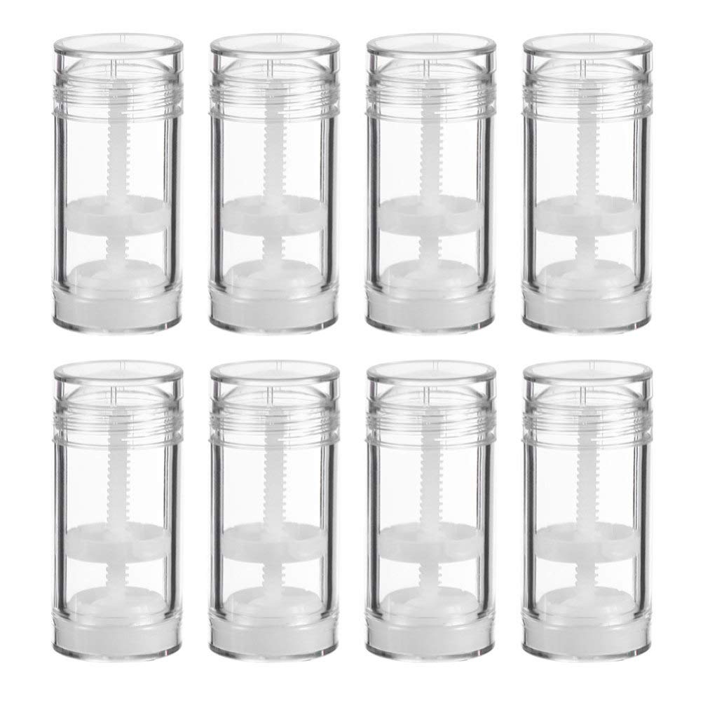 8pcs Clear Empty Plastic Deodorant Containers Refillable Tubes for DIY Deodorant Aromatherapy Lipsticks Chapsticks Perfume 30ML