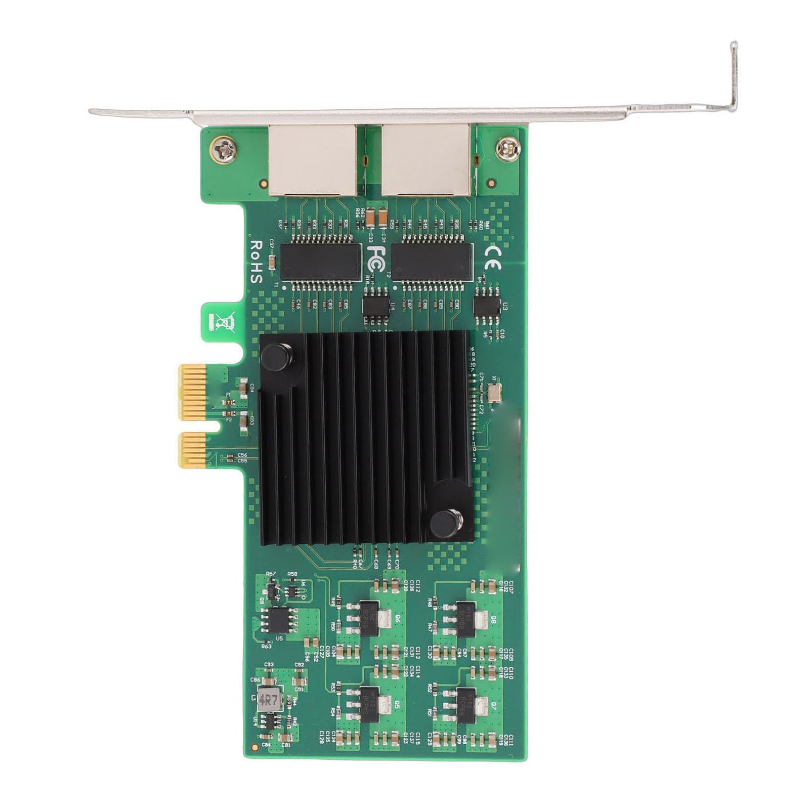 Karta Sieciowa Gigabit Ethernet PCI Express X1, Dwuportowy RJ45 z Chipsetem 82574L, Adapter 10/100/1000Mbps Zapewniający stabilną wydajność, Obsługuje Ramki Jumbo PXE DPDK ISCSI dla Komputerów