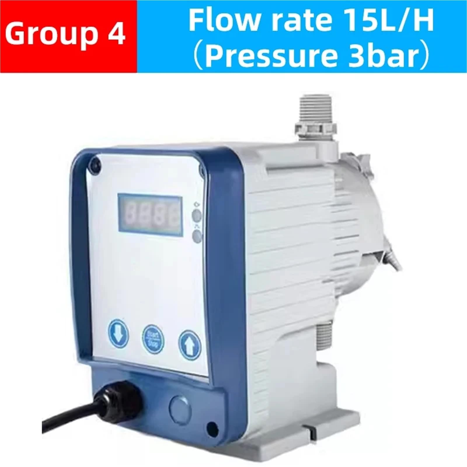 Pompa dozująca membranowa 220V Mikrokwasowa Elektromagnetyczna Pompa Membranowa, Chemiczna Pompa Dozująca Chlor do Uzdatniania Wody(15LH3bar)