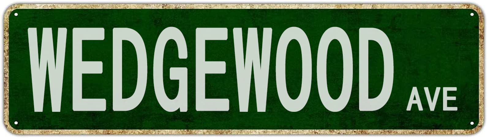 Wedgewood Ave Retro Tin Signs Aluminum Art Plaque Gift Outdoor Home Kitchen Garden Wall Decor 4x16 Inch