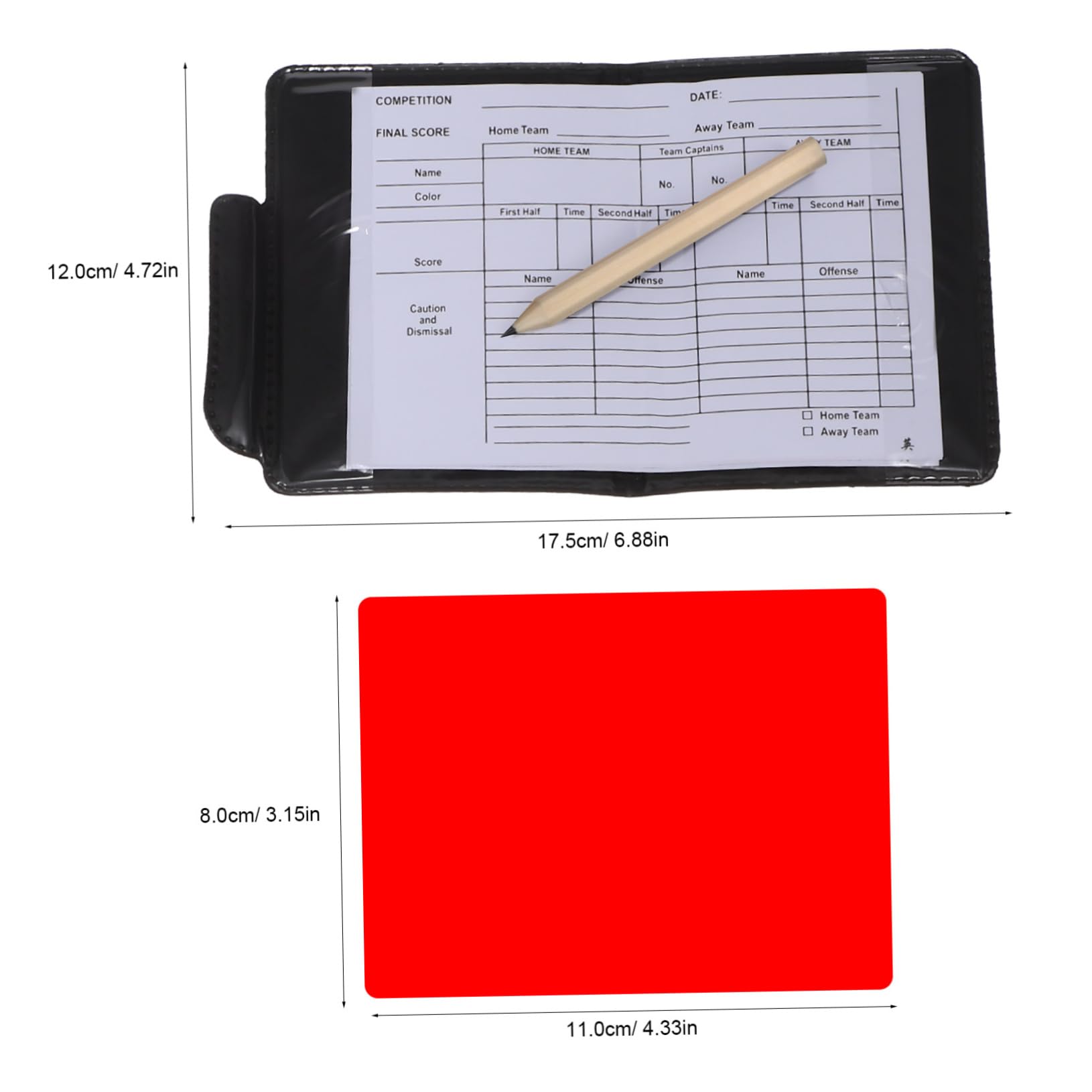BRIGHTFUFU 1Set Soccer Referee Kit with Cards Durable Whistle Scorebook for Sports Events and Training Referee Tools for Official Competitions