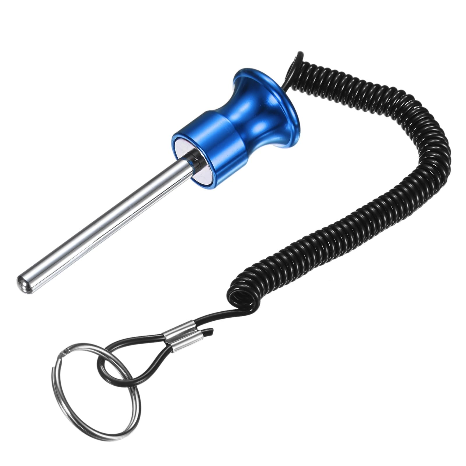 M METERXITY 1-Pack Weight Stack Pin, Carbon Steel Magnetic Stack Training Pin with Pull Rope for Strength Machine Pin/Rope Training/Fitness Exercise [4.92inch/125mm, Blue]