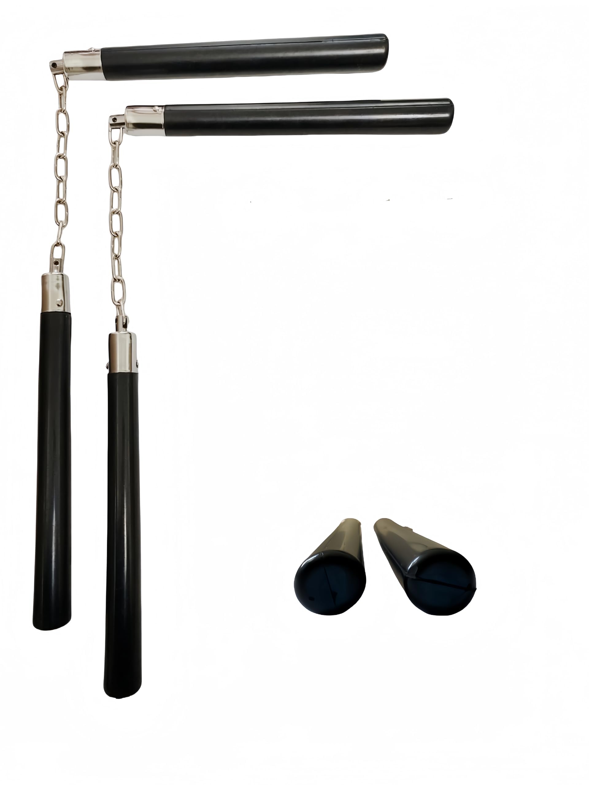 Solid Safe Rubber Nunchucks for Adults and beginner Rubber Nunchucks with Firm Steel Chain and Smooth Axletree System,Very Good for Professionals Practice Training and Performers?2PCS)