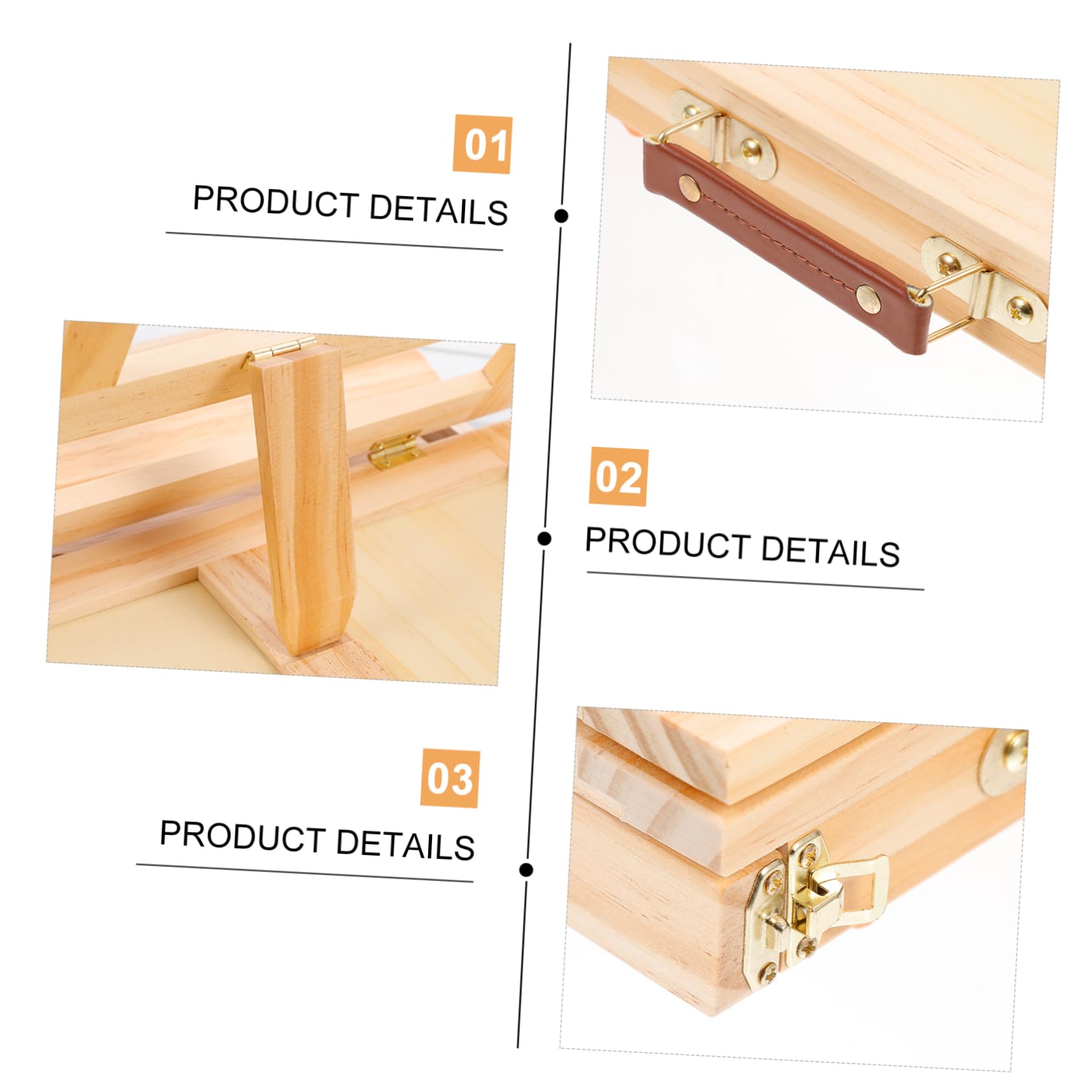 Operitacx Faltbarer Tisch Easel mit Schublade Holz Tragständer für Malerei Displayhalter und Präsentationsständer Naturholzfarbe